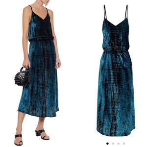 Mes Demoiselles Suzie Tie-dyed velvet dress